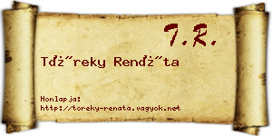 Töreky Renáta névjegykártya